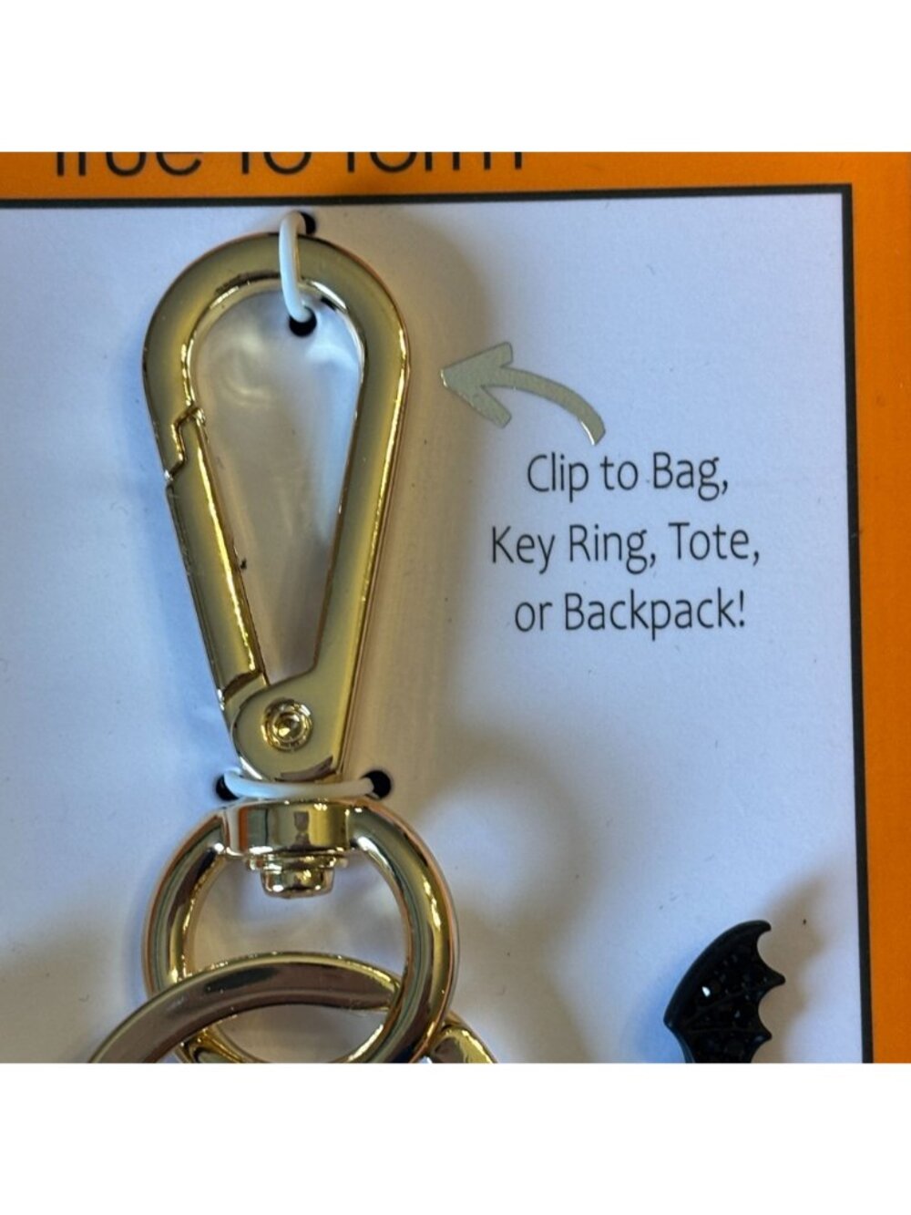 True To Form Halloween Handbag Charm Pumpkin Spider Black Cat Ghost Keyring Clip - Picture 8 of 13